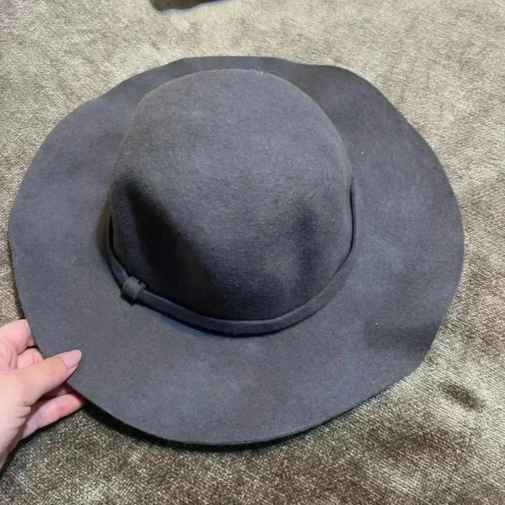 Floppy Gray Wool Hat